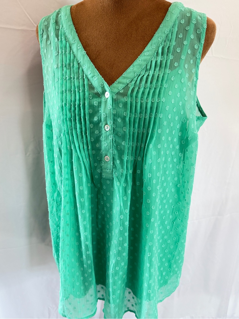 Motherhood Maternity Mint Green Sleeveless Tunic Top Size Medium